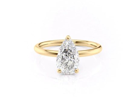 The Alex Set With A 1.5 Carat Pear Lab Diamond Hot on Sale