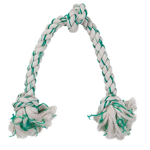 Booda Fresh N  Floss Spearmint 3-Knot Tug Rope X-Large Online Sale