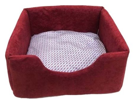 Red Square Pet Bed 45x40cm Supply