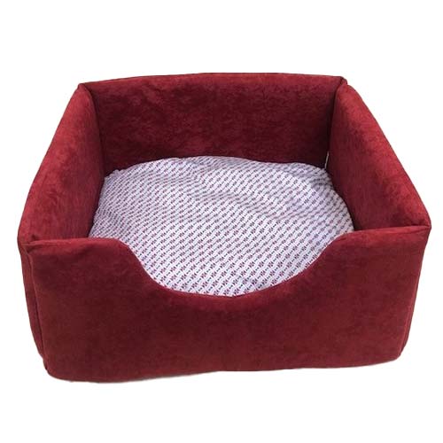 Red Square Pet Bed 45x40cm Supply