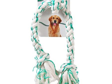 Booda Fresh N  Floss Spearmint 3-Knot Tug Rope X-Large Online Sale