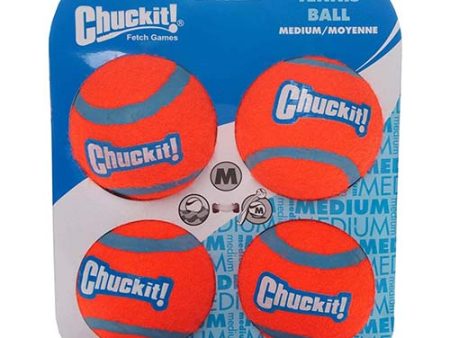 Chuckit 4 Pack Medium Tennis Ball Cheap