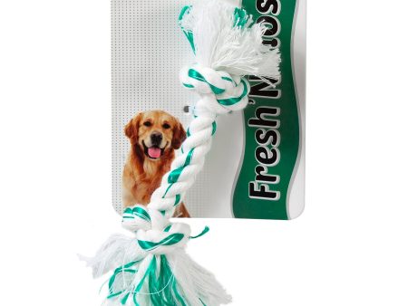 Booda Fresh N Floss Spearmint 2-Knot Rope Medium Hot on Sale