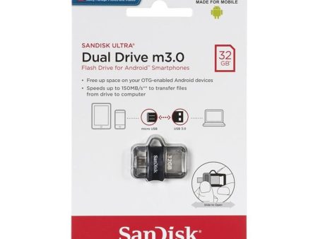 Sandisk Dual Drive M3.0 Flashdrive 32GB Online