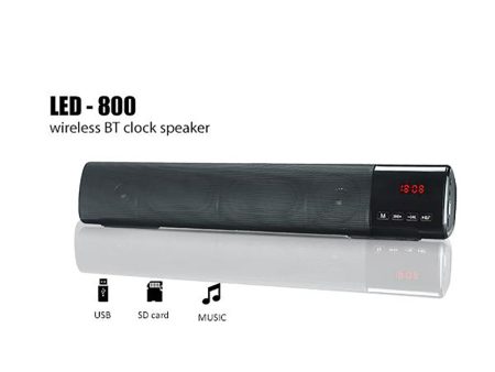 Kisonli LED 800 Wireless Speaker, LED Clock Alarm Screen Display With FM Radio Discount