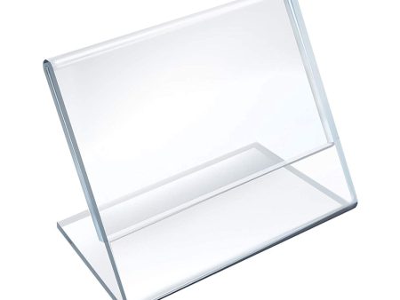 Desk Label K261 - Acrylic Curved Shape Card Stand on Sale