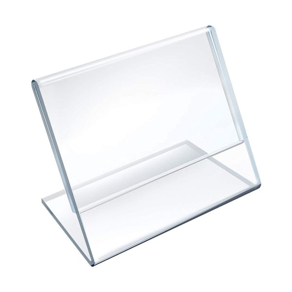 Desk Label K261 - Acrylic Curved Shape Card Stand on Sale