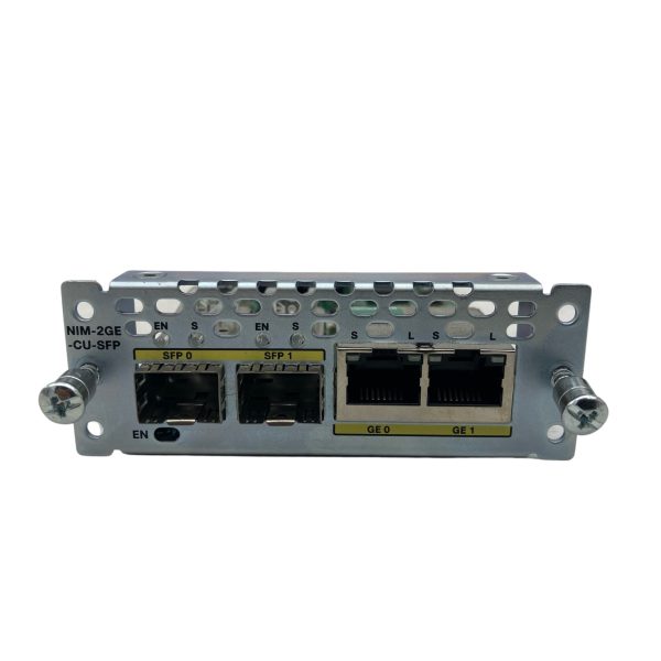 Cisco NIM-2GE-CU-SFP 2-port Gigabit Ethernet dual-mode GE SFP Module (Used - Good) For Cheap