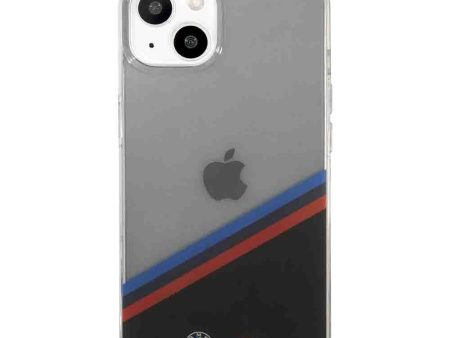 BMW M Collection PC TPU Hard Case Tricolor Stripe Diagonal Black Lower Part For iPhone 13 (6.1 ) - TriColour Discount