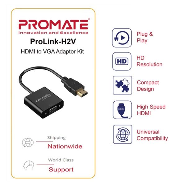 Promate Prolink H2V - Black on Sale