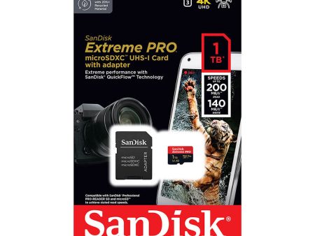 Sandisk Micro SD 1TB 200MB S Class 10 Extreme Pro Online Sale