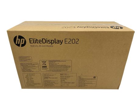 NEW HP EliteDisplay E202 20  inch Monitor- HDMI VGA USB Display Port Supply