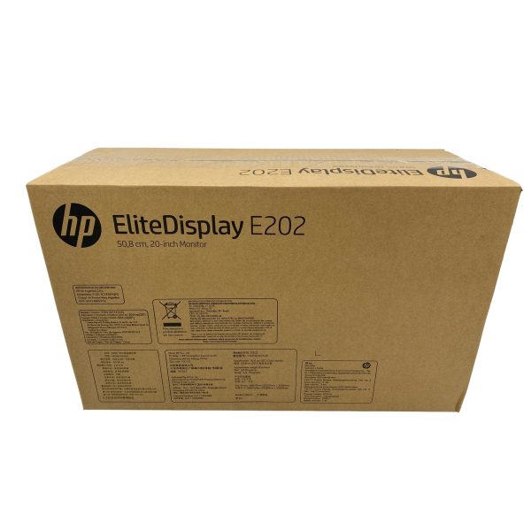 NEW HP EliteDisplay E202 20  inch Monitor- HDMI VGA USB Display Port Supply