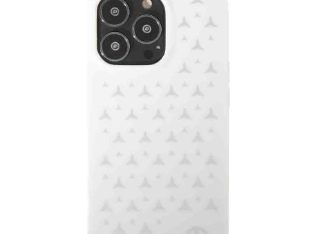 Mercedes Benz PC TPU Case With Electroplated Stars Pattern For iPhone 13 Pro (6.1 ) - White For Cheap