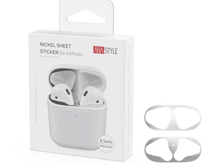 AhaStyle -  Nickel Sheet Sticker For AirPod ( 2 Sets ) - Silver Discount