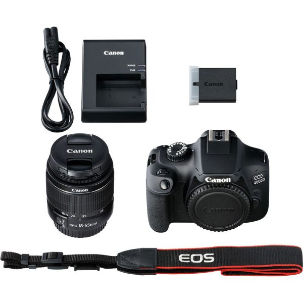 Canon EOS 4000D EF-S 18-55mm III Lens - Black For Cheap