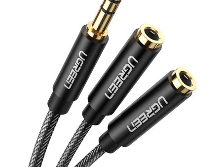 UGreen 3.5mm Stereo Audio Splitter Cable With Braided Cable 20CM - 10532 Online Sale