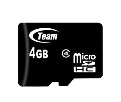 Team 4GB Micro SD Card SDHC Class 4 With Adaptor Online