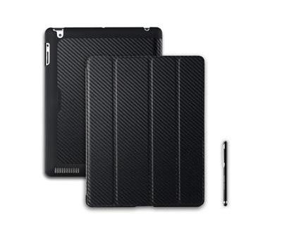 Cooler Master Wake Up Folio Carbon Texture Edition with Magnetic Stylus for iPad 2  3  4 Midnight Black Online Hot Sale