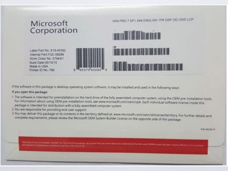 Microsoft Windows 7 Pro 64bit OEM Online Sale