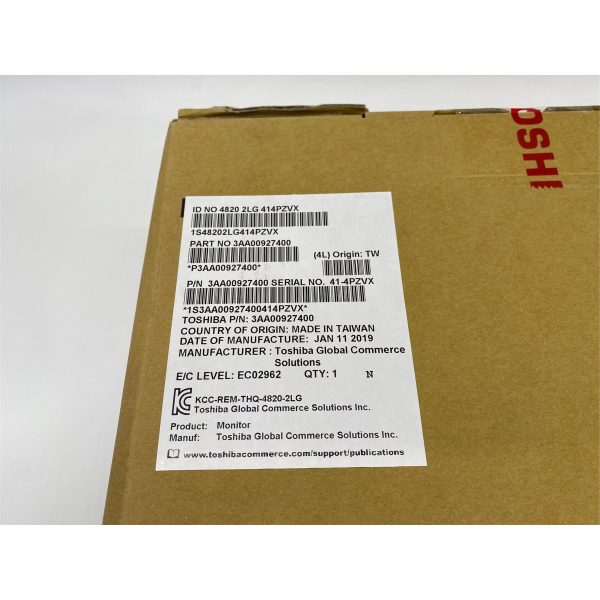 Toshiba 4820-2LG POS Monitor Kit 3AA00927600 For Sale