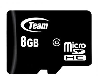 Team 8GB Micro SDHC Class 6 SD Card With Adaptor Online