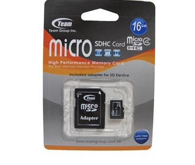 Team 16GB Micro SDHC Class 4 SD Flash Card With Adaptor Discount